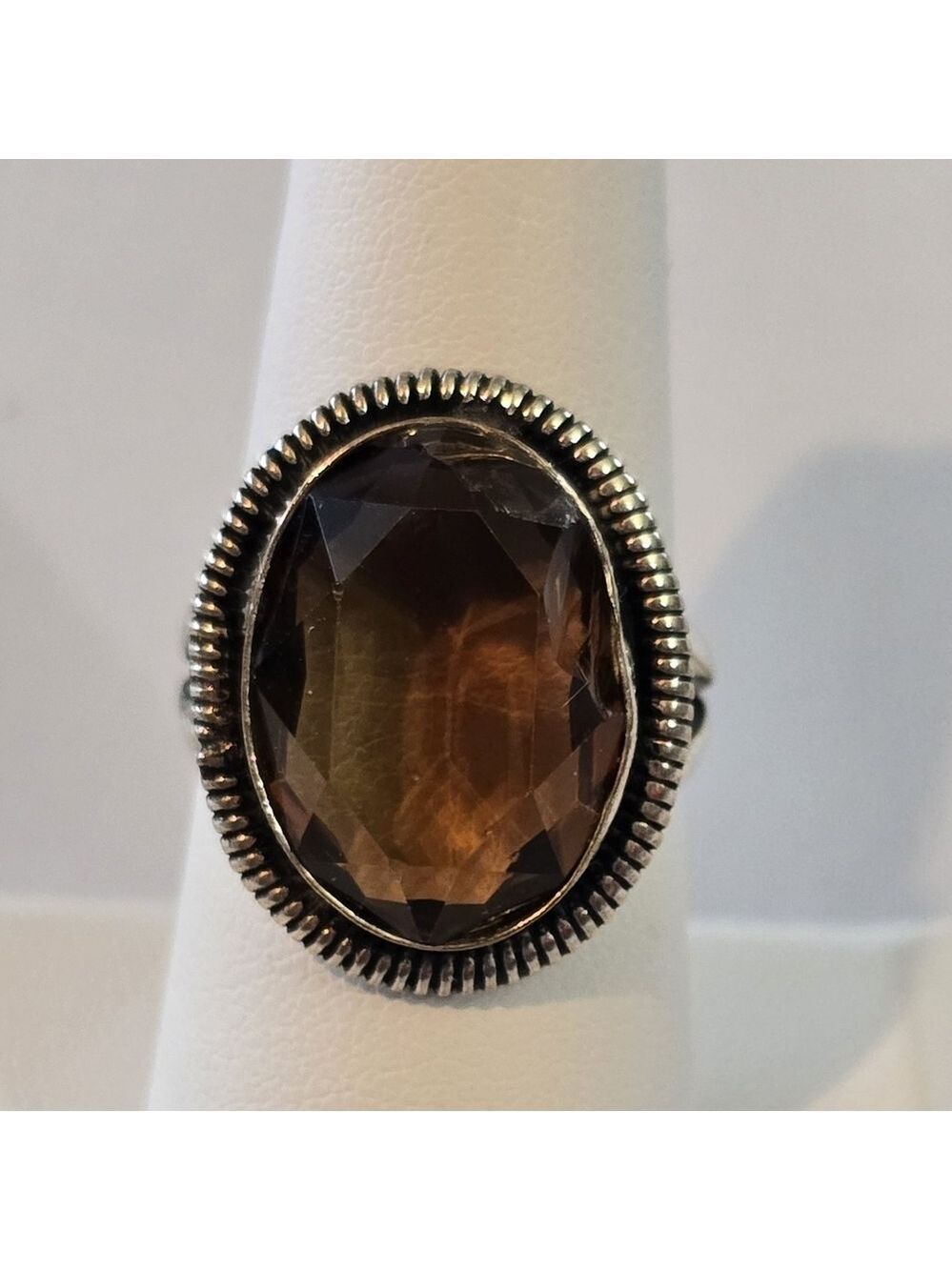 Vintage Sterling Silver Citrine Ring